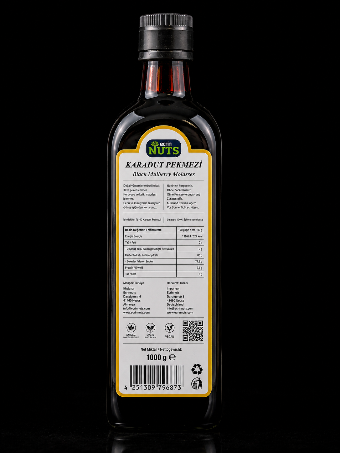 Schwarze Maulbeermelasse 1 kg