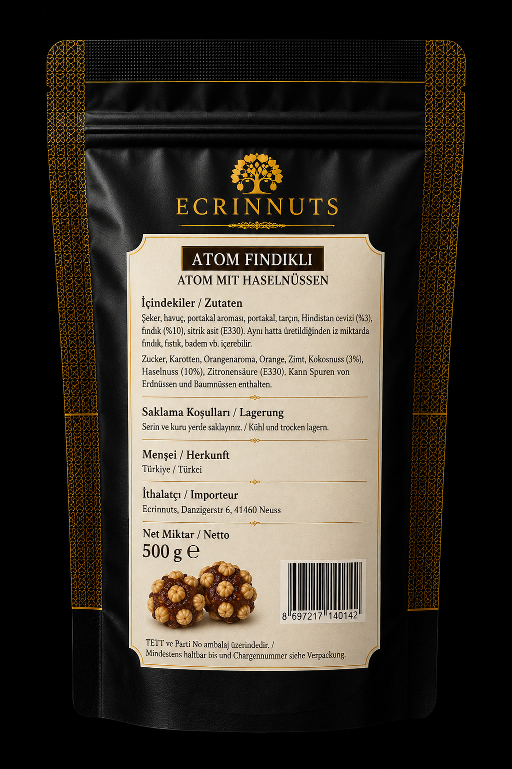 Atom Haselnuss Karotten 500 g