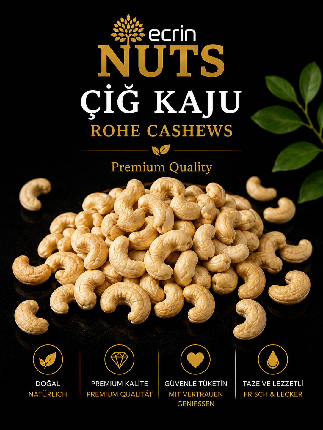 Rohe Cashewkerne 800g