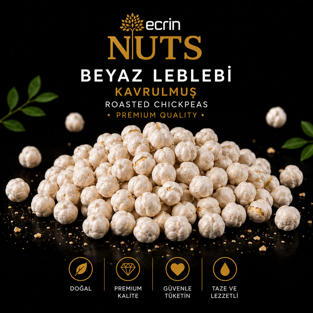 Geröstete weiße Kichererbsen 1 kg