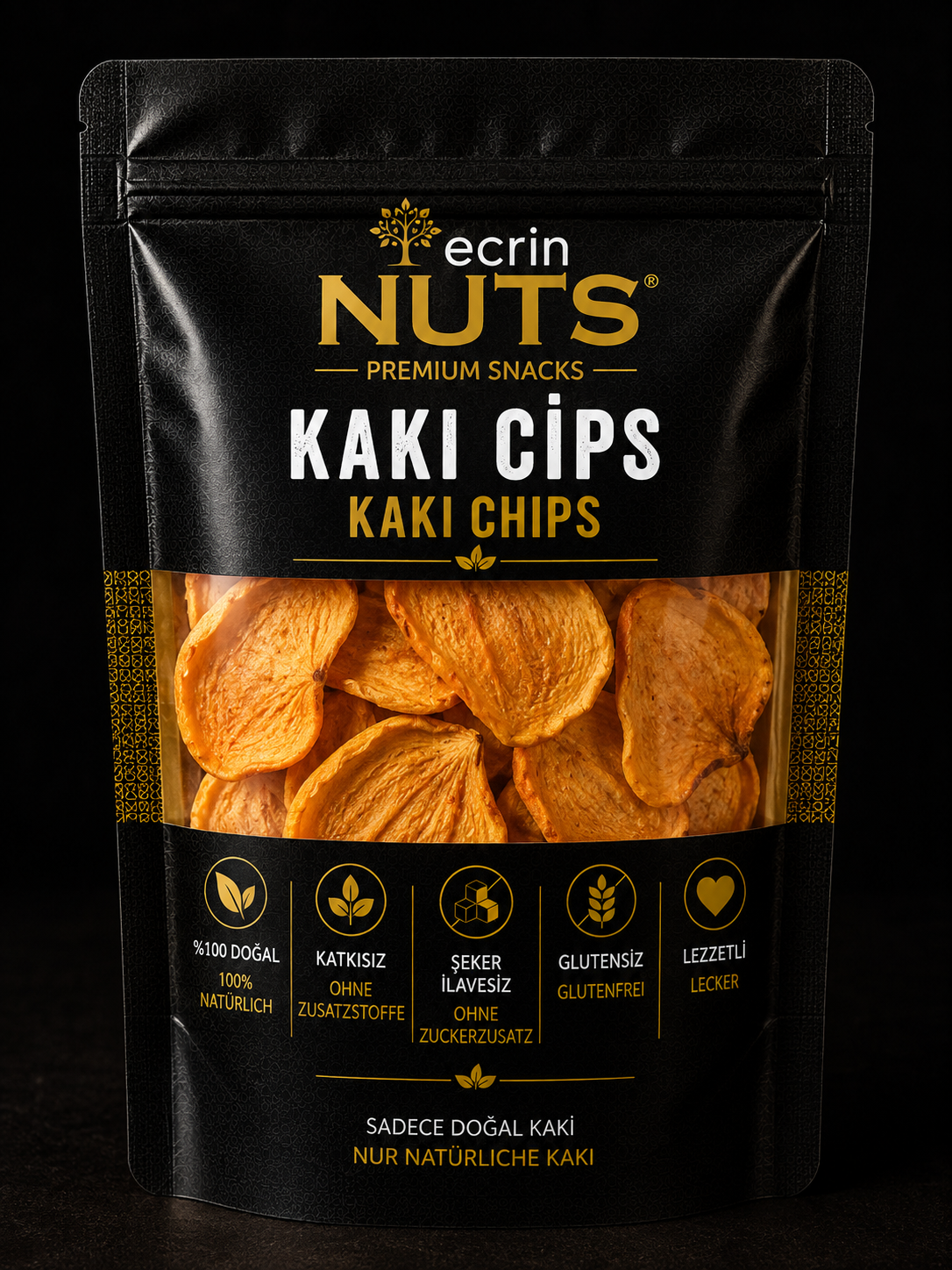 Getrocknete Kaki Chips 400 g