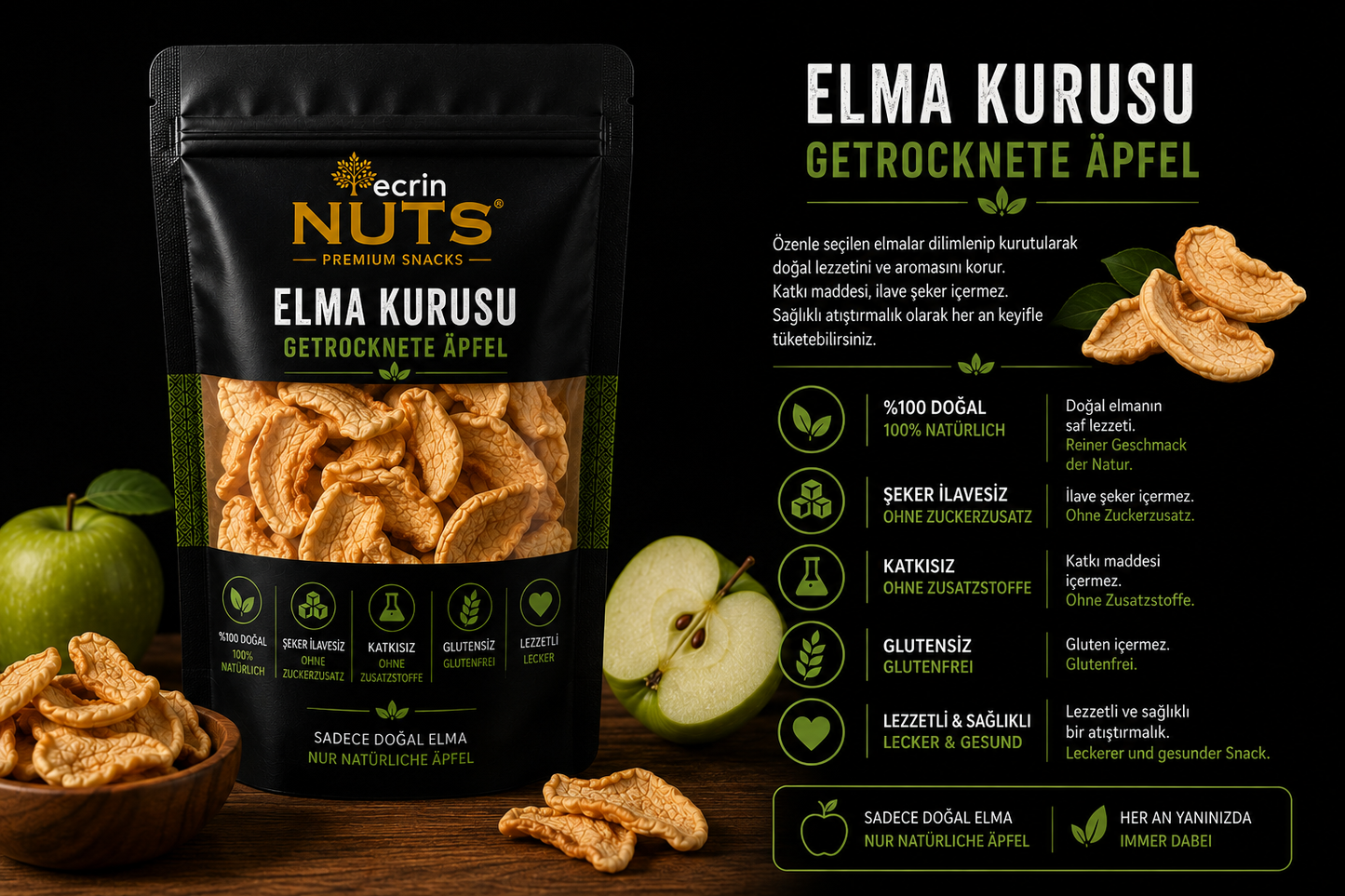 Getroknete Apfel 300 g