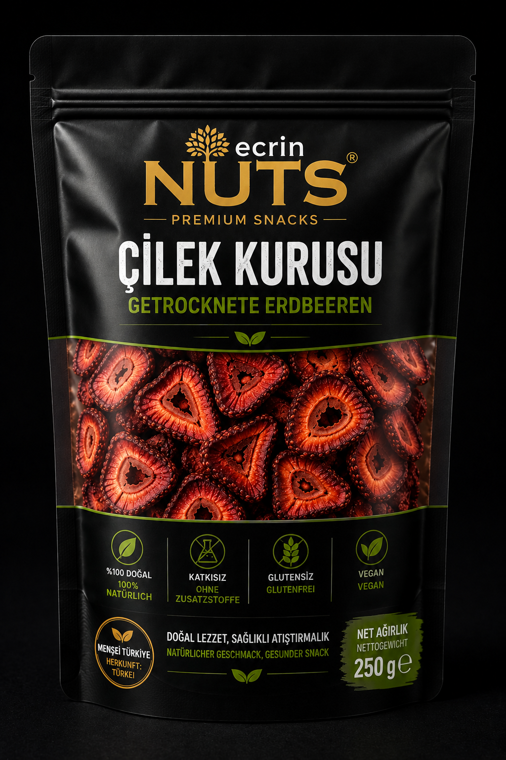 Getrocknete Erdbeerchips 250 g