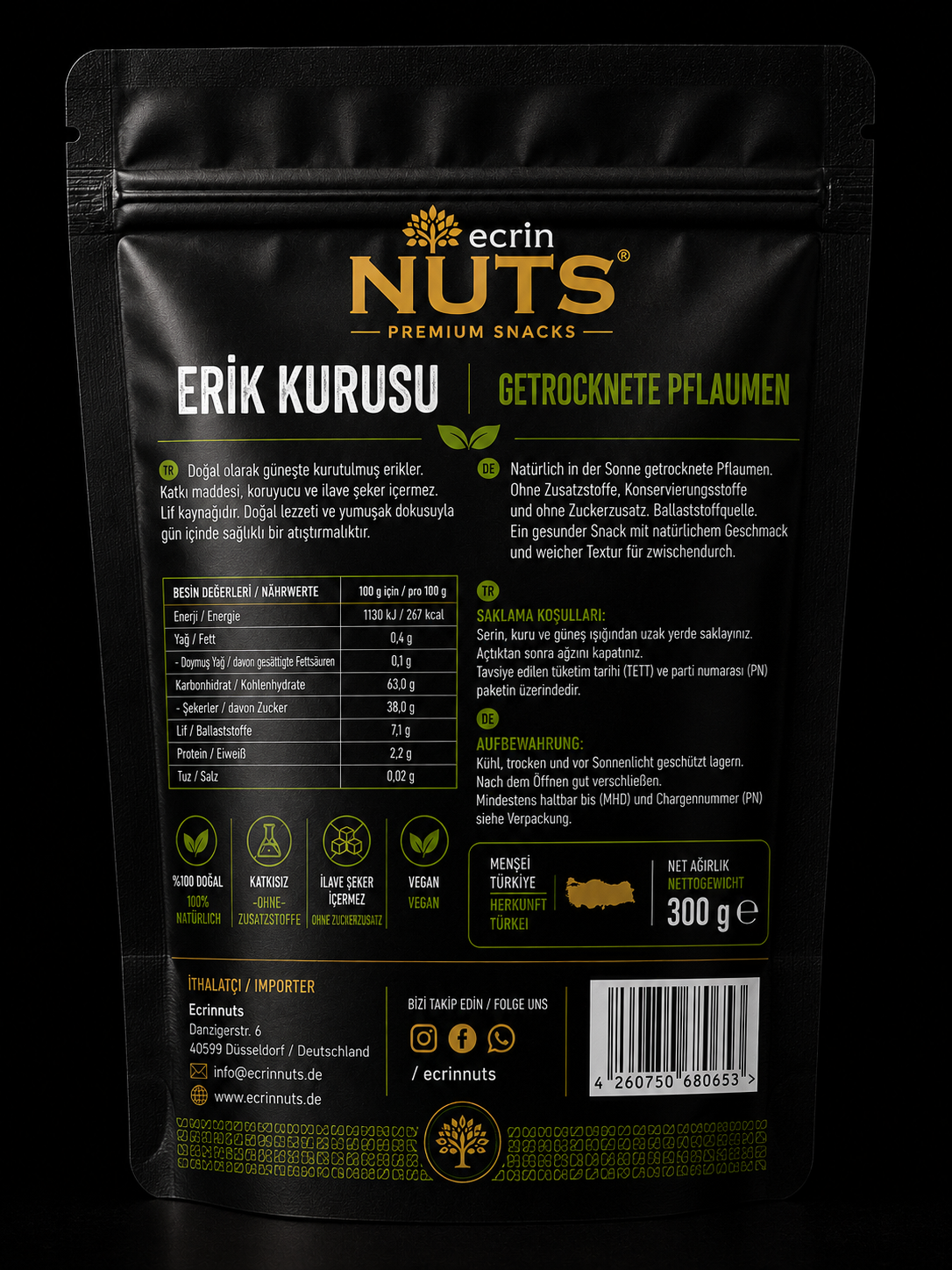 Getrocknete Pflaumen 300 g
