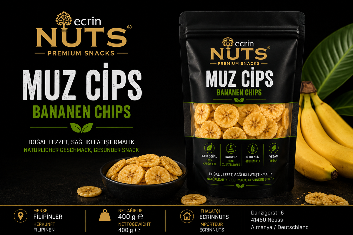 Getrocknete Bananenchips 400 g