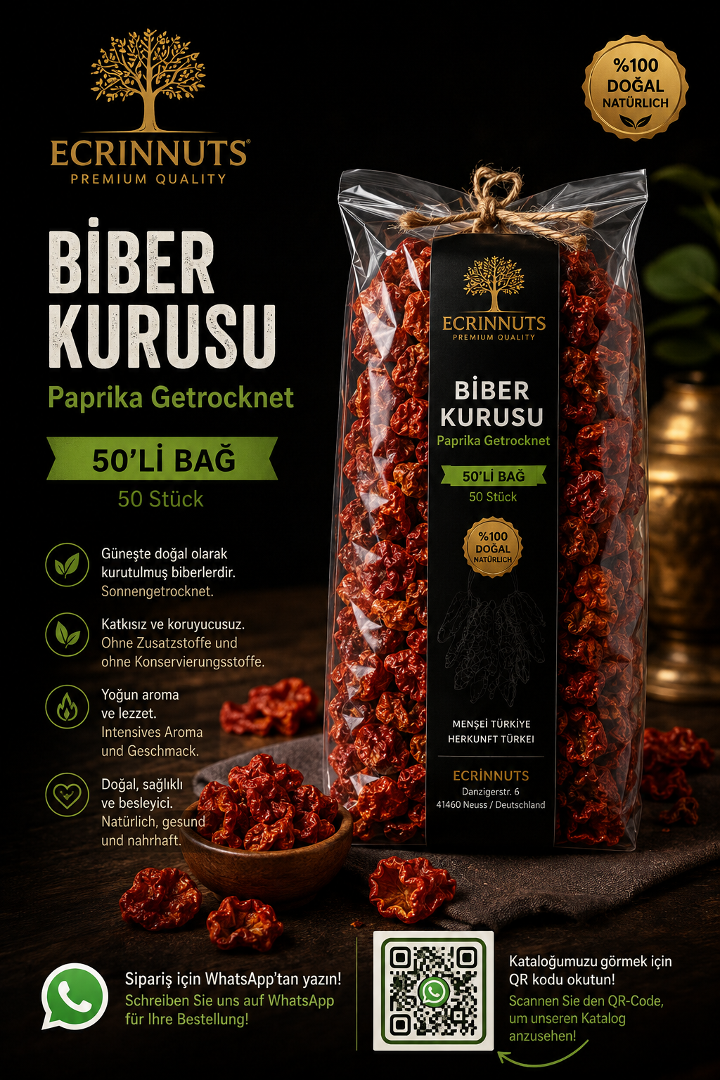 Getrocknete Füllpaprika