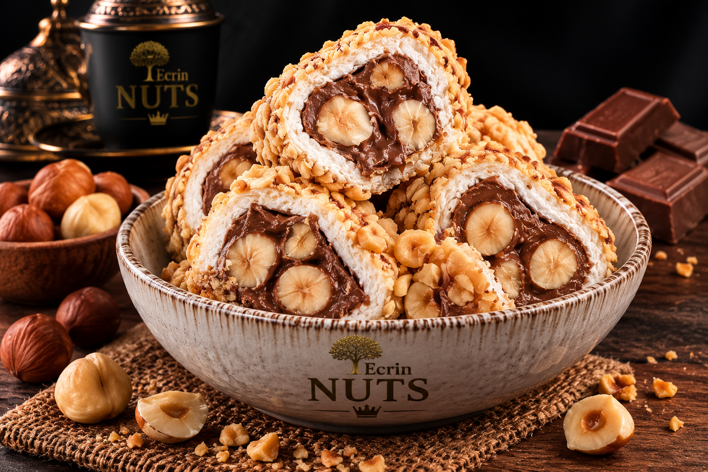 Racher Haselnuss Rollen Lokum 500 g