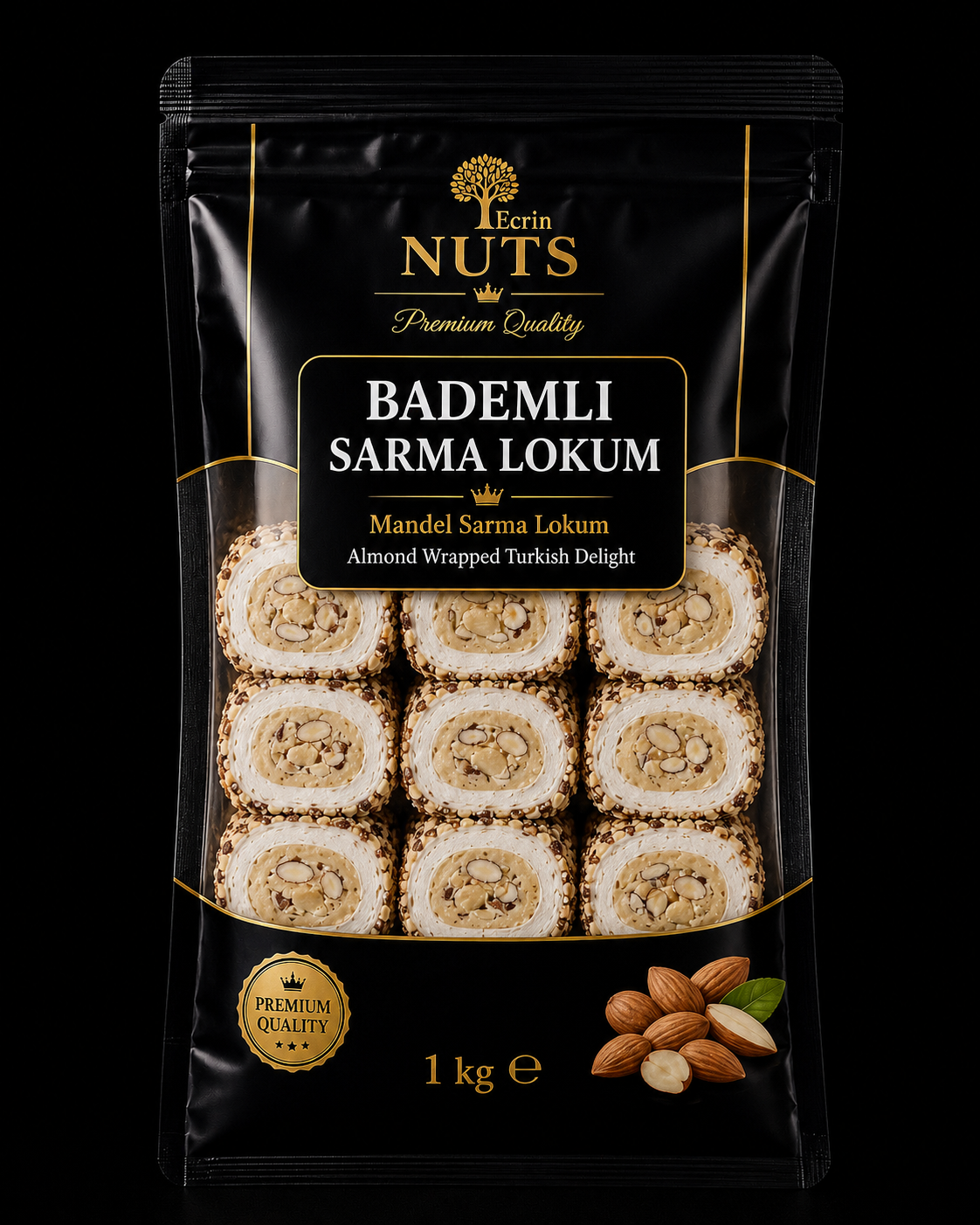 Mandel Rollen Lokum 500 g