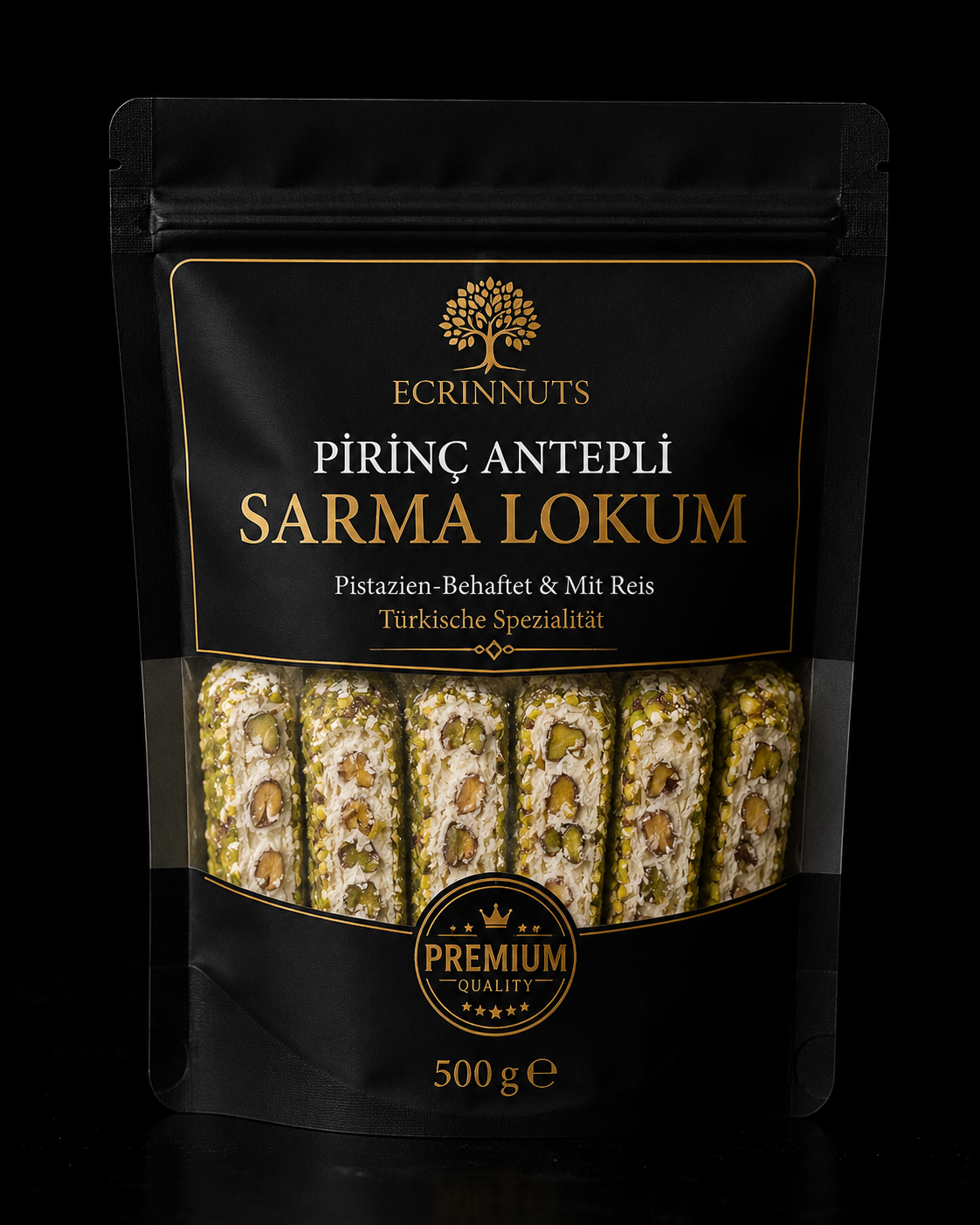 Puffreis Pistazien Rollen Lokum 500 g