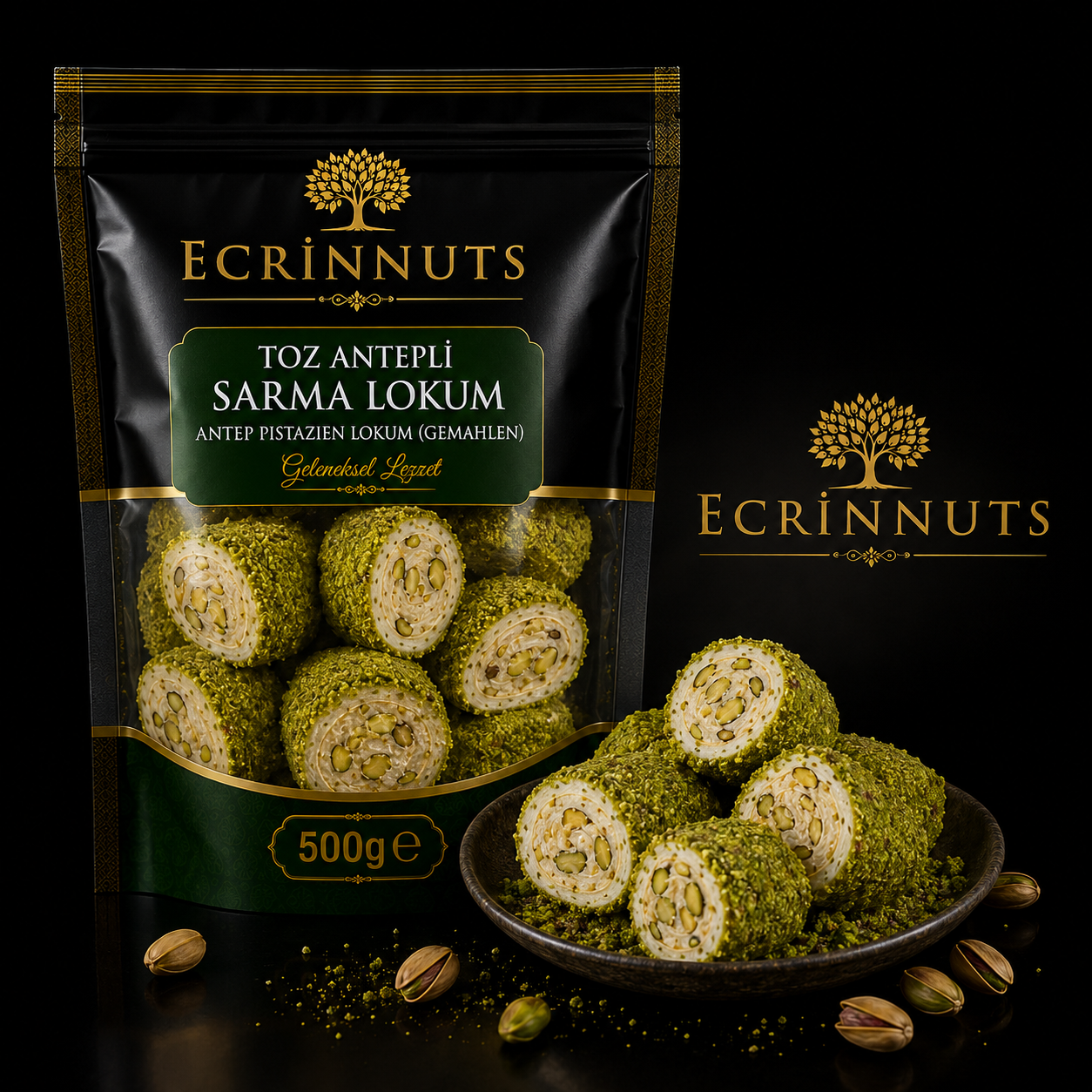 Gemahlenen Pistazien Lokum 500 g