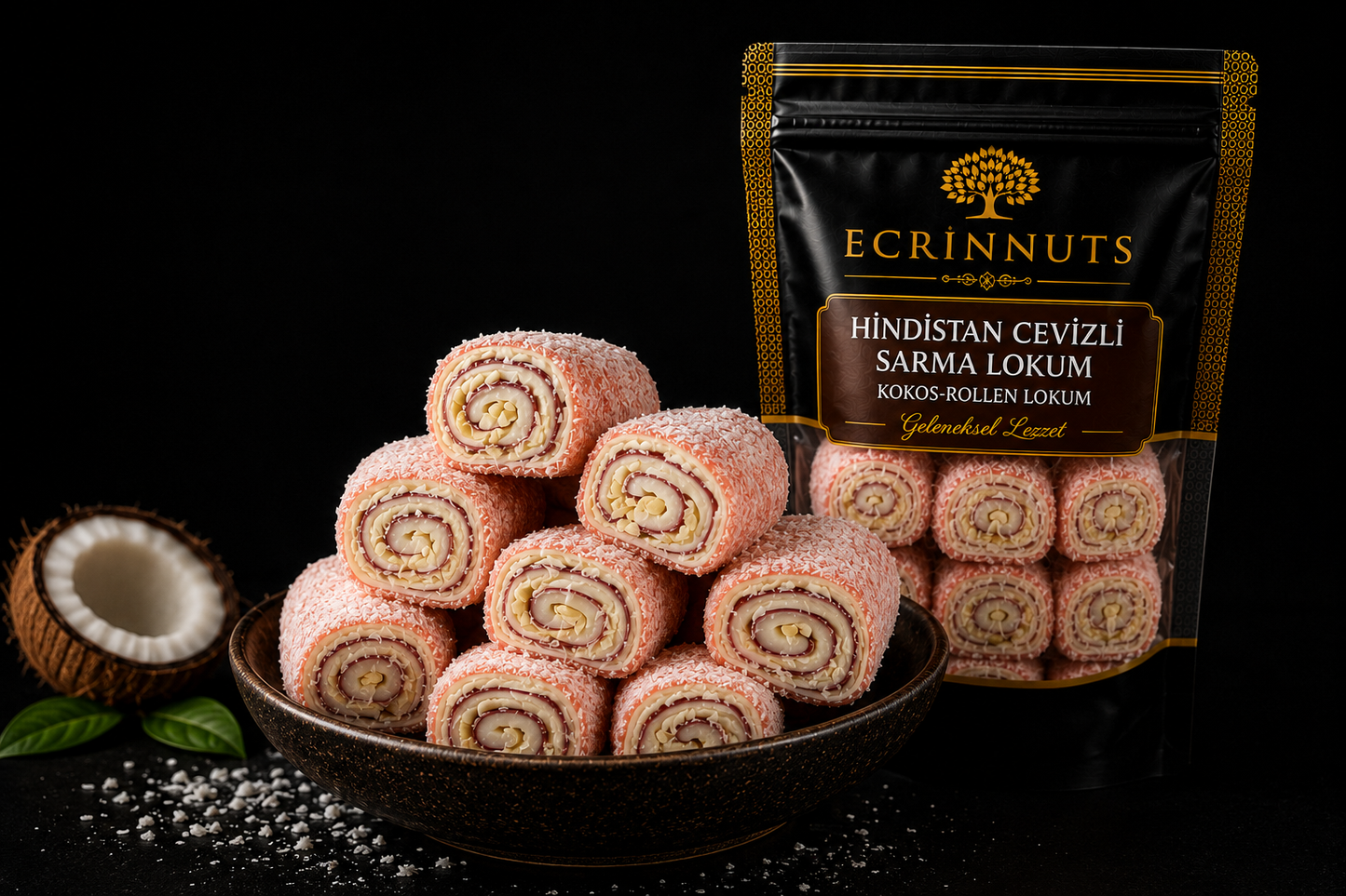 Kokos Rollen Lokum 500 g